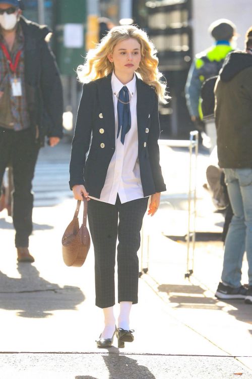 Emily Alyn Lind on the Set of Gossip Girl in New York 11/24/2020 3
