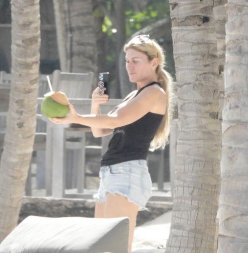 Hofit Golan in Denim Shorts on Vacation in Tulum 12/04/2020 5