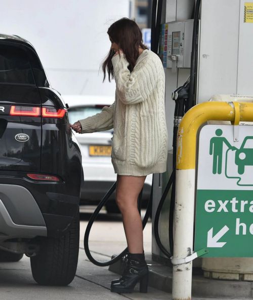 Imogen Thomas flashes her beautiful legs at a Gas Station in London 11/24/2020 6