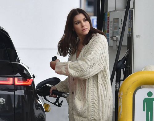 Imogen Thomas flashes her beautiful legs at a Gas Station in London 11/24/2020 8