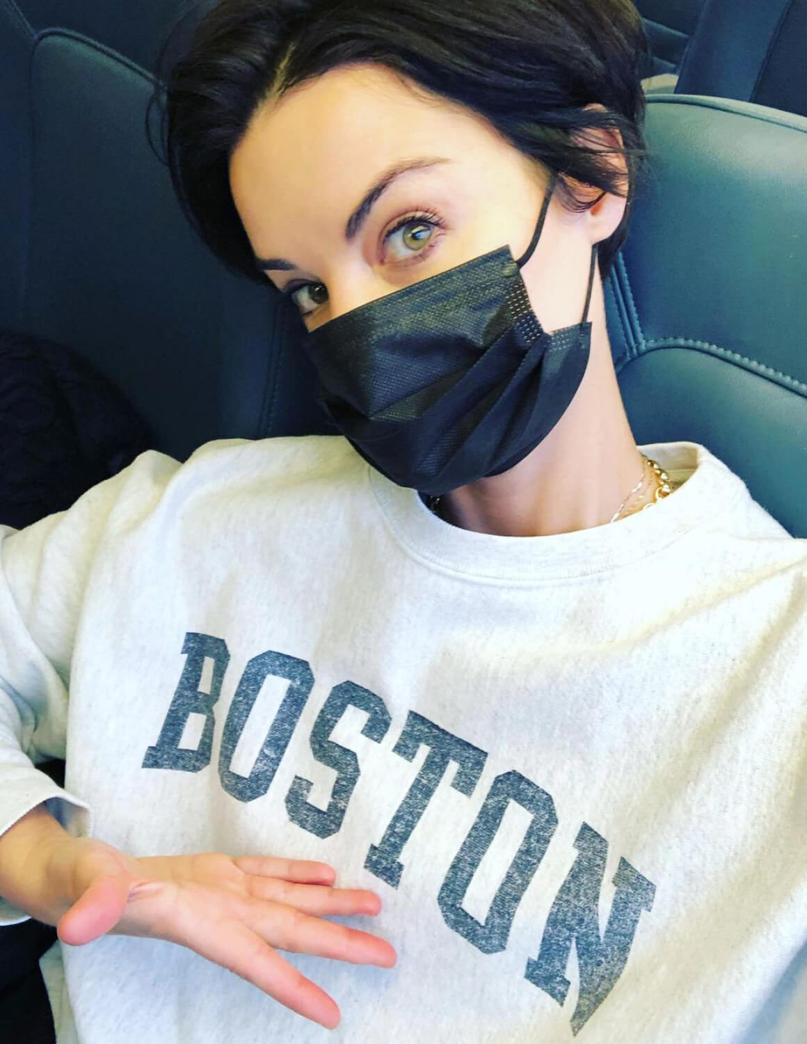 Jaimie Alexander wearing Black Face Mask - Instagram Photos 12/05/2020 1