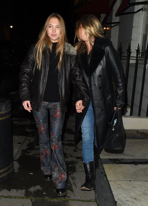 Kate Moss and Lila Grace Moss Sisters Night Out in Mayfair 12/04/2020 3