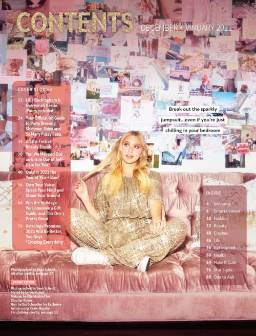 Lilia Buckingham on the Cover of Girls' Life Magazine, December/January 2020/21