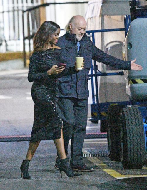 Oti Mabuse seen in Beautiful Off Shoulder Dress at a Studio in London 11/25/2020 1