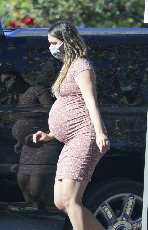 Pregnant April Love Geary shows off Baby Bump Shopping at Target in Los Angeles 12/04/2020 11