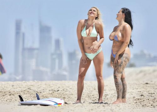 Renee Gracie and Ellie-Jean Coffey in Bikini at a Beach on Gold Coast 11/23/2020 10