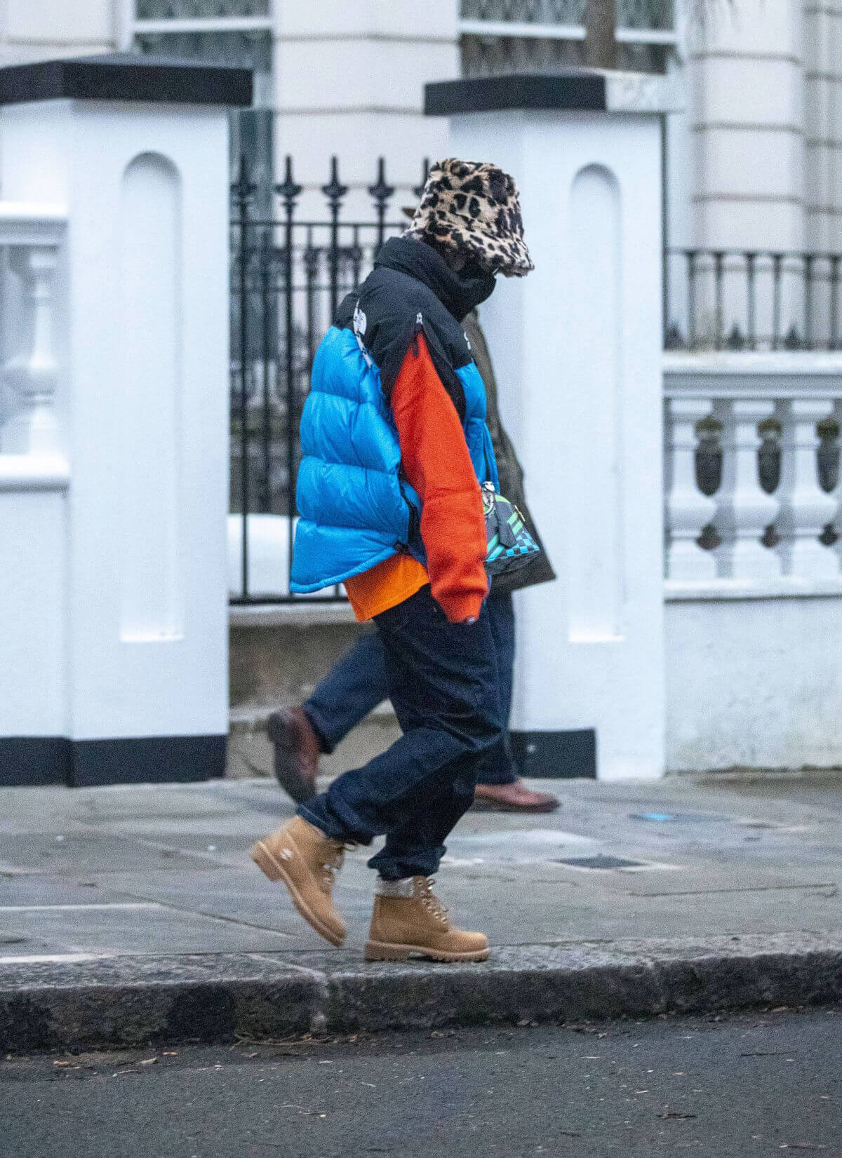 Rita Ora in Puffer Jacket with Brown Boots Out and About in London 11/25/2020 2