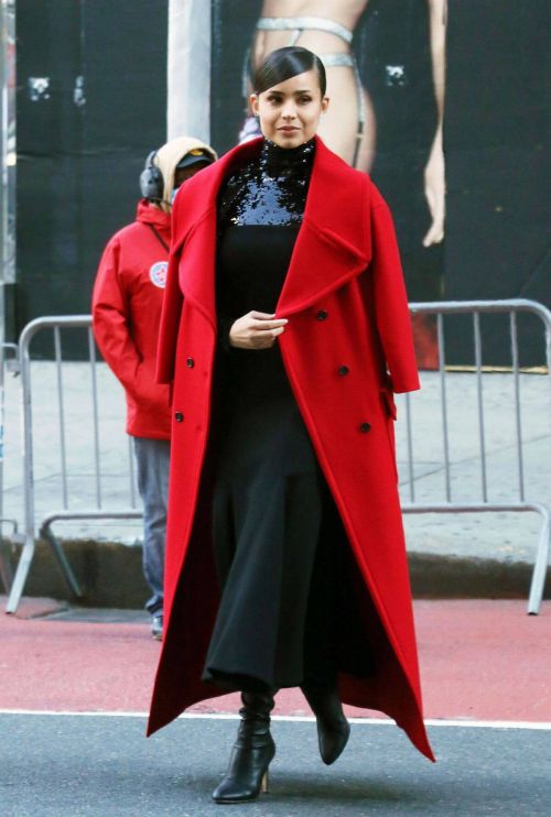 Sofia Carson Filming for Macy