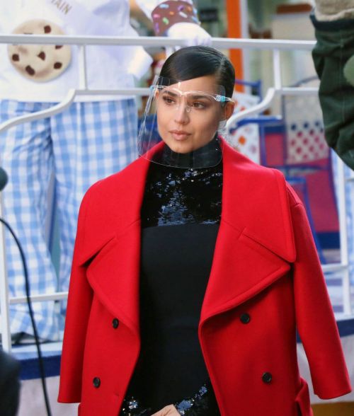 Sofia Carson Filming for Macy