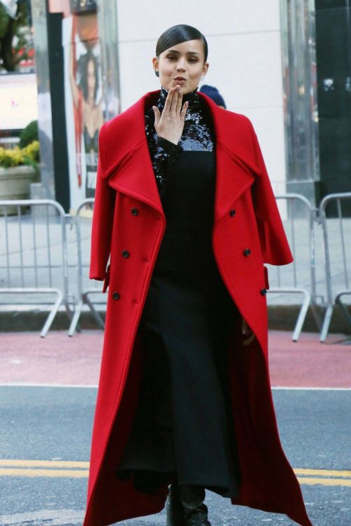Sofia Carson Filming for Macy