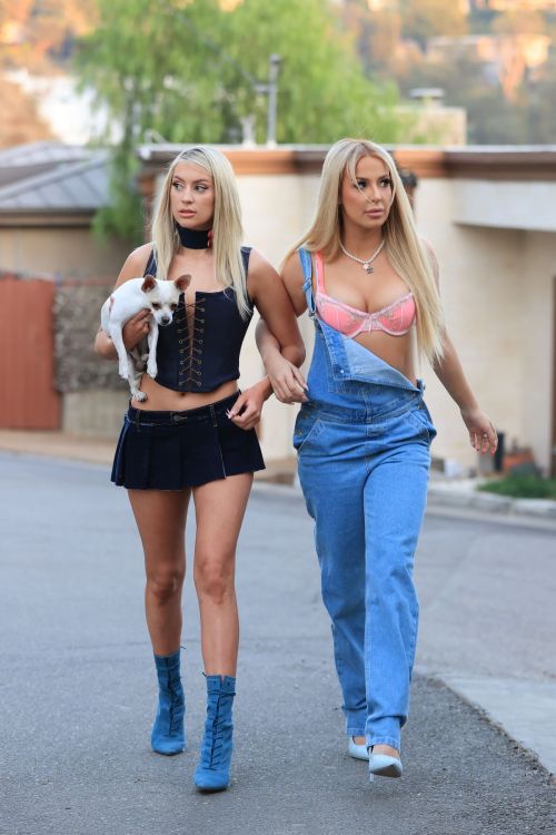 Tana Mongeau and Ashly Schwan as Paris and Nicole from The Simple Life in Los Angeles 10/28/2020