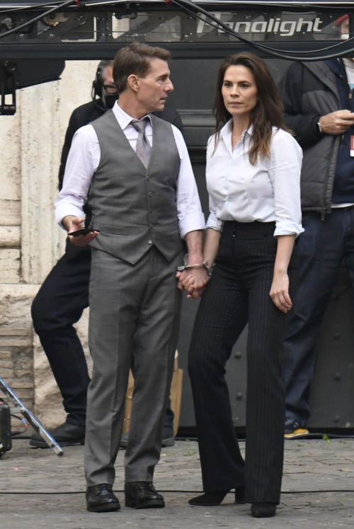 Tom Cruise and Hayley Atwell on the Set of Mission Impossible 7 in Rome 11/24/2020 1