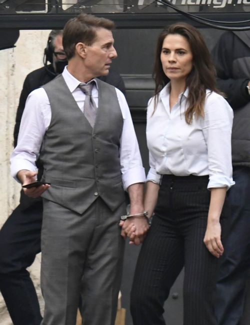 Tom Cruise and Hayley Atwell on the Set of Mission Impossible 7 in Rome 11/24/2020 2