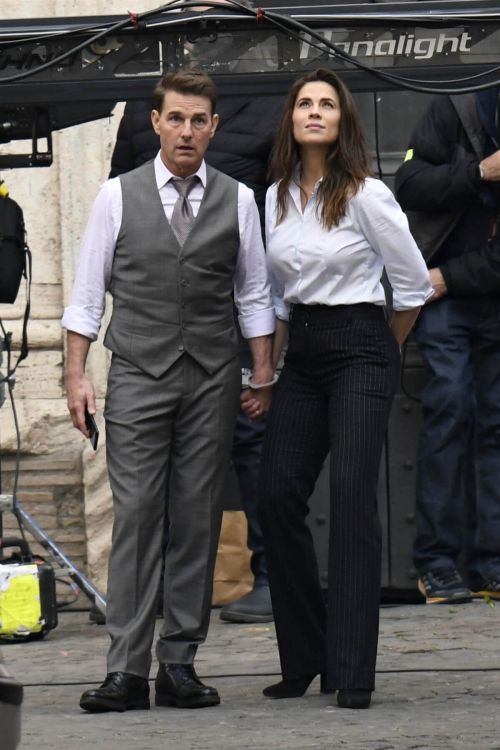 Tom Cruise and Hayley Atwell on the Set of Mission Impossible 7 in Rome 11/24/2020 4