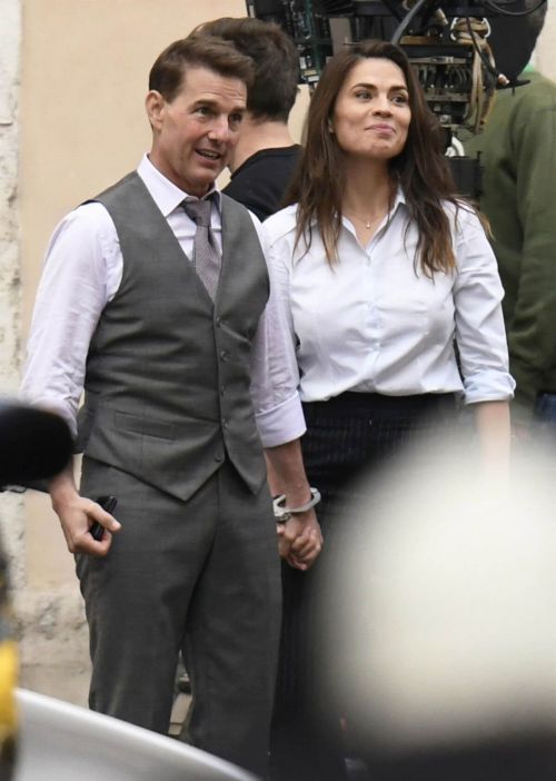 Tom Cruise and Hayley Atwell on the Set of Mission Impossible 7 in Rome 11/24/2020 10