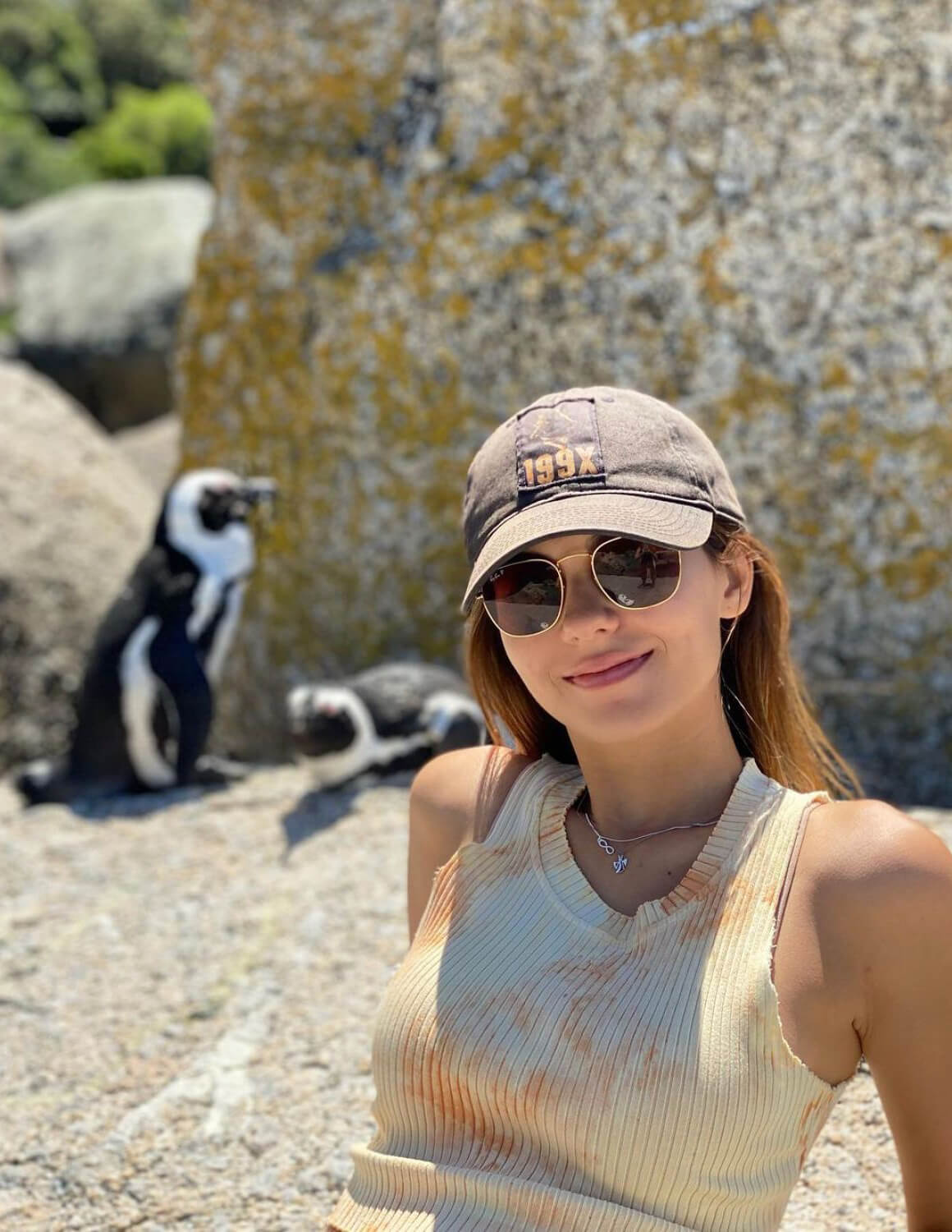 Victoria Justice Penguin Boulders Beach in South Africa 12/05/2020 4