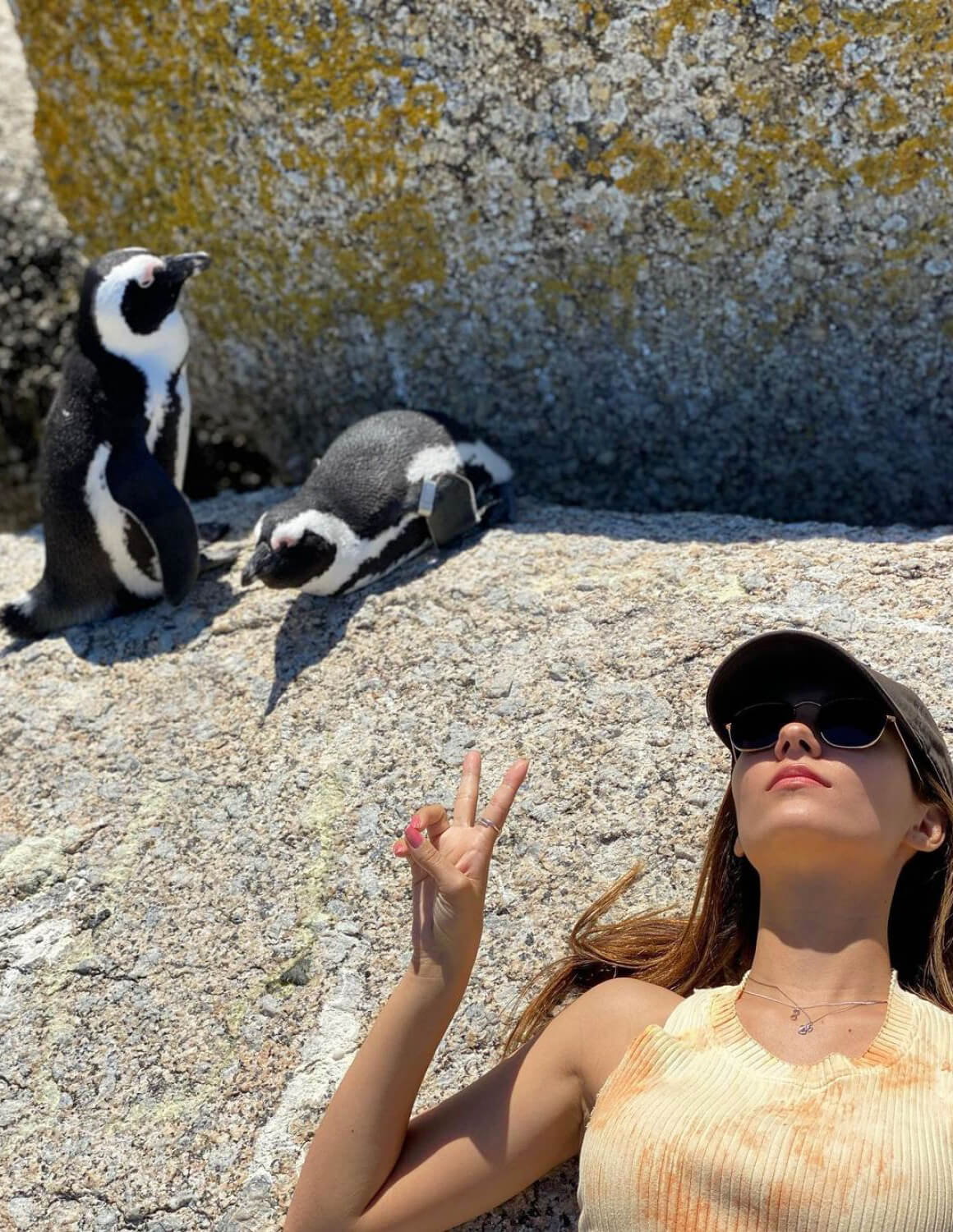 Victoria Justice Penguin Boulders Beach in South Africa 12/05/2020 6