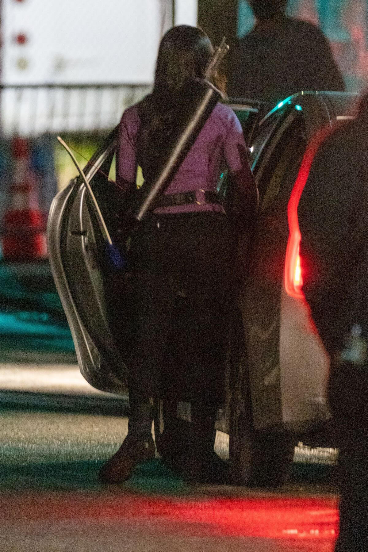 Hailee Steinfeld on the Set of Hawkeye in Atlanta 02/10/2021