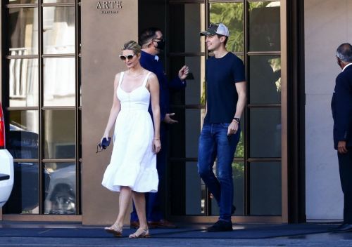 Ivanka Trump in White Dress and Jared Kushner Leaves Her Property in Miami, Florida 02/09/2021