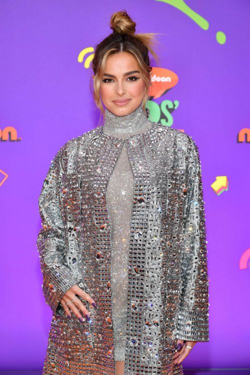 Addison Rae showcased her legs in silver dress at Nickelodeon