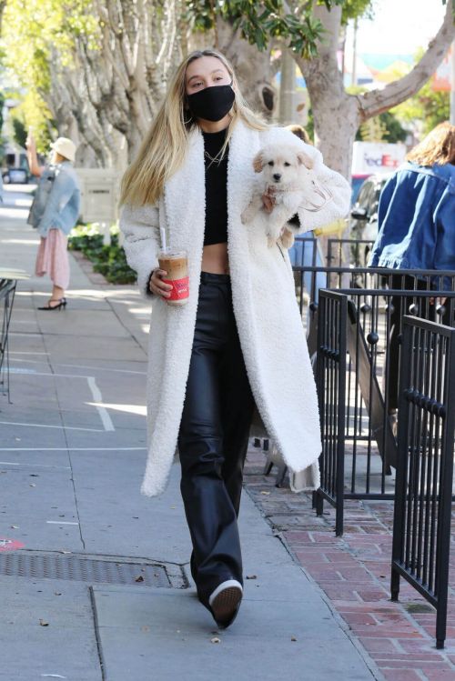 Alexis Ren Showcased Her Flat Tummy During Coffee Run with Her Dog in West Hollywood 03/11/2021 3
