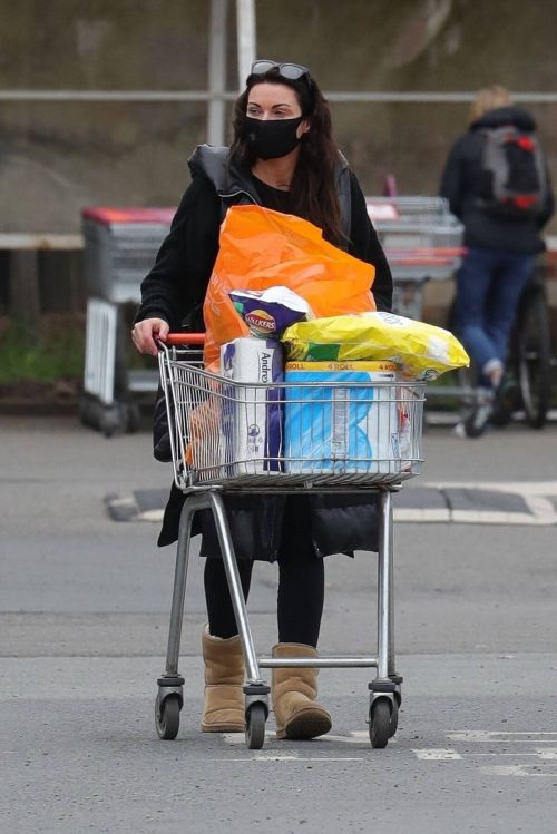 Alison King Day Out for Shopping for Groceries in Wilmslow 03/22/2021 2