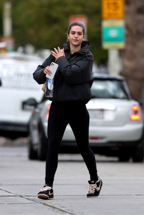 Amelia Gray Hamlin in Black Sportswear Heading to a Gym in West Hollywood 03/12/2021 1