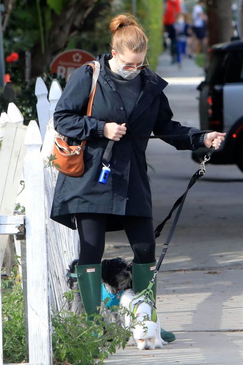 Amy Adams wears Mask for Safety as She is Out with Her Dogs in Los Angeles 03/10/2021 1
