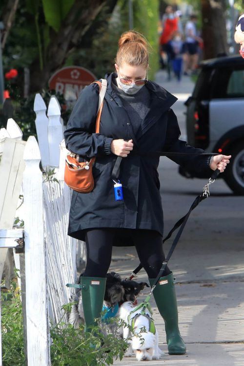 Amy Adams wears Mask for Safety as She is Out with Her Dogs in Los Angeles 03/10/2021 2