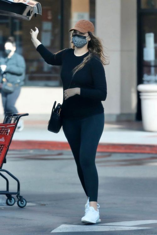 April Love Geary in Black Outfit Shopping at Michael