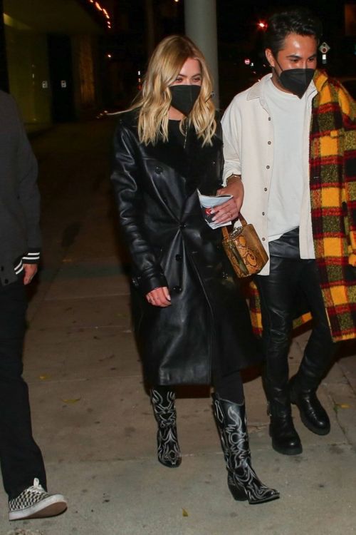 Ashley Benson Spotted with Friends for Dinner at Craig