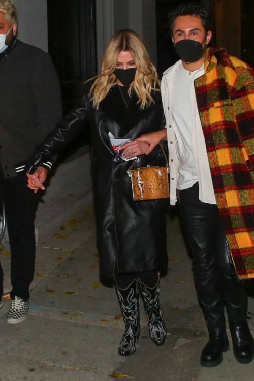 Ashley Benson Spotted with Friends for Dinner at Craig
