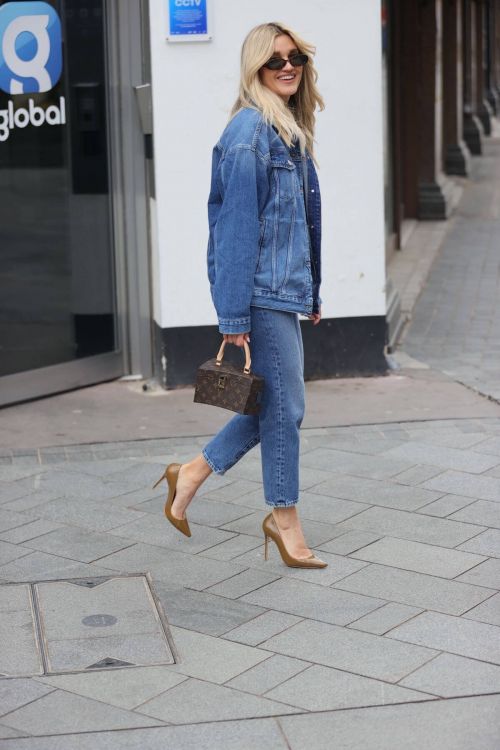 Ashley Roberts Steps Out in Double Denim at Global Studios in London 03/16/2021 4