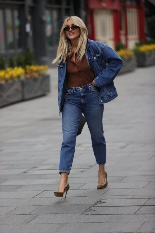 Ashley Roberts Steps Out in Double Denim at Global Studios in London 03/16/2021 5