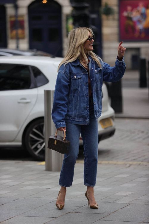 Ashley Roberts Steps Out in Double Denim at Global Studios in London 03/16/2021 8