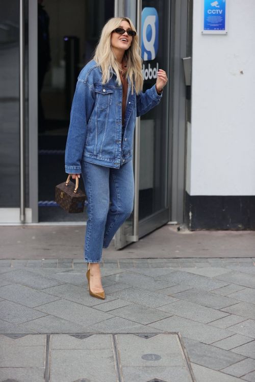 Ashley Roberts Steps Out in Double Denim at Global Studios in London 03/16/2021 9