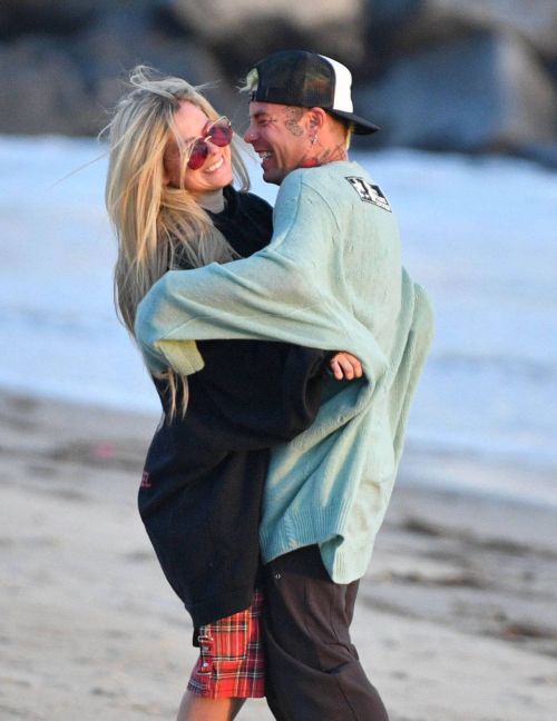 Avril Lavigne and Her Boyfriend Mod Sun Out at a Beach in Santa Monica 03/11/2021 10