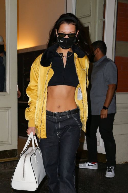 Bella Hadid Shows Off Her Toned Tummy While Stepping Out in New York 03/10/2021