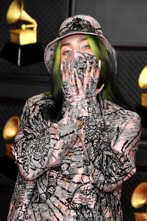 Billie Eilish attends 2021 Grammy Awards in Los Angeles 03/14/2021 4