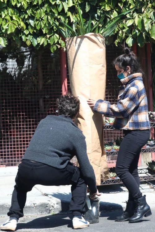 Camila Cabello and Shawn Mendes Shop for Plants and Flowers in Los Angeles 03/13/2021 1