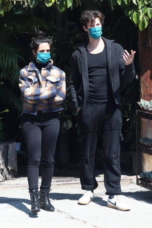Camila Cabello and Shawn Mendes Shop for Plants and Flowers in Los Angeles 03/13/2021 6