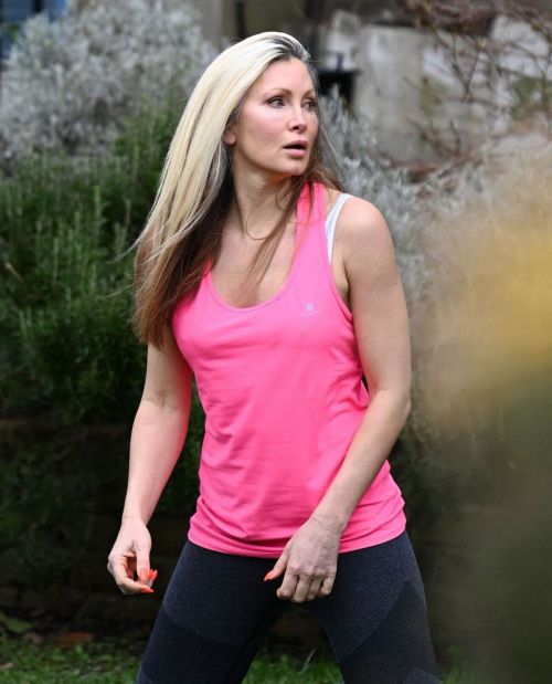 Caprice Bourret is Doing Yoga at a Park in London 03/23/2021 2