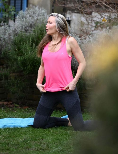 Caprice Bourret is Doing Yoga at a Park in London 03/23/2021 8
