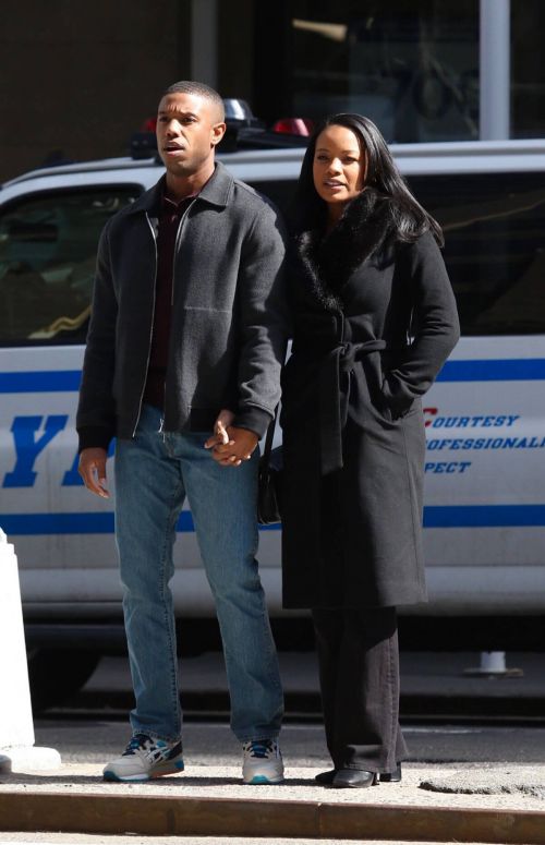 Chante Adams and Michael B. Jordan Hold Hands as They are Filming for A Journal for Jordan 03/12/2021