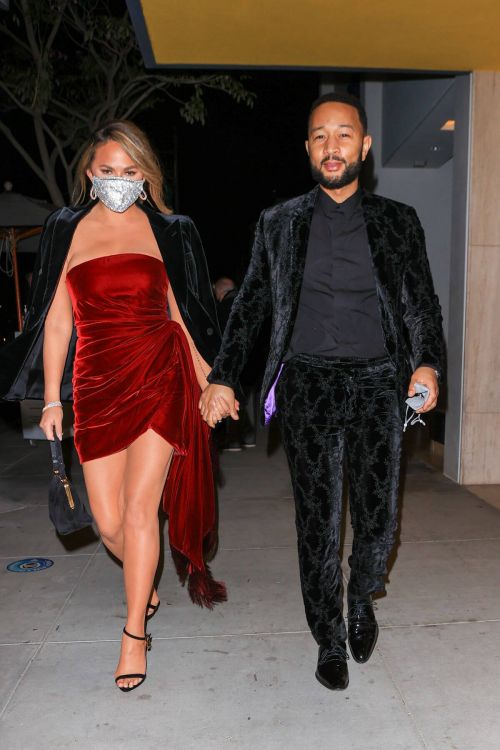 Chrissy Teigen and John Legend at Grammy After Party in Los Angeles 03/14/2021