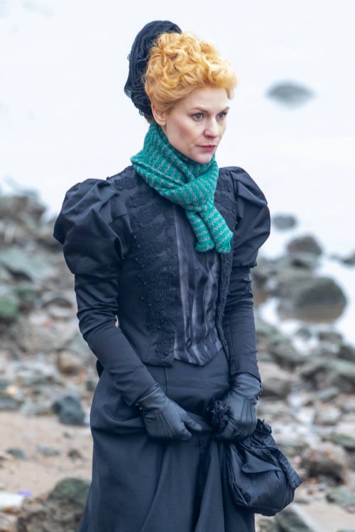Claire Danes Wears Gown on the Set of The Essex Serpent in London 02/22/2021 3