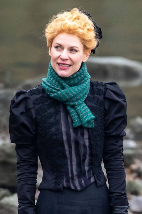 Claire Danes Wears Gown on the Set of The Essex Serpent in London 02/22/2021 5