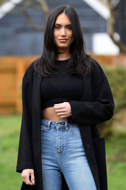 Clelia Theodorou in Denim on the Set of The Only Way is Essex 03/23/2021 1