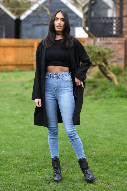 Clelia Theodorou in Denim on the Set of The Only Way is Essex 03/23/2021 2