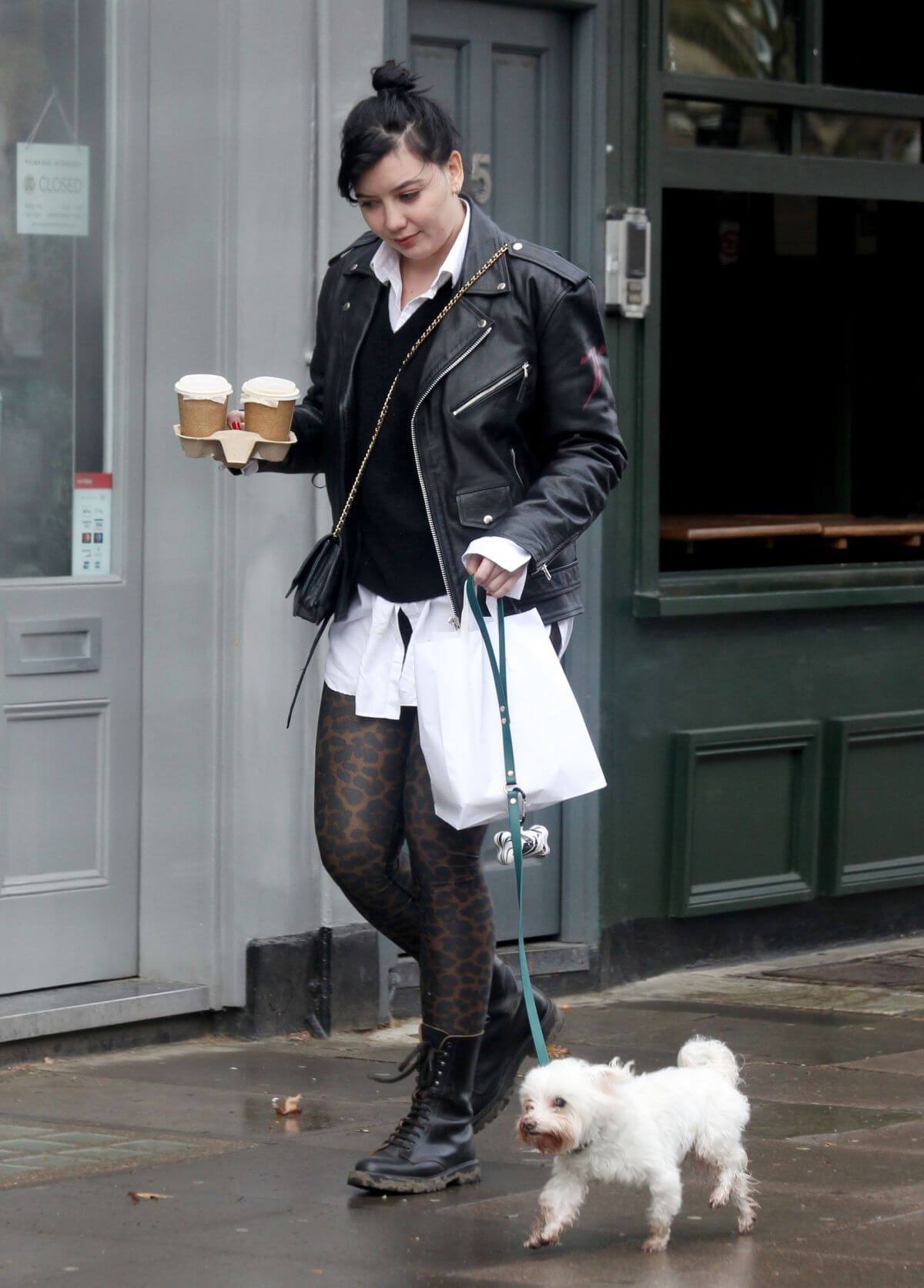 Daisy Lowe Day Out with Her Dog in Primrose Hill 03/25/2021